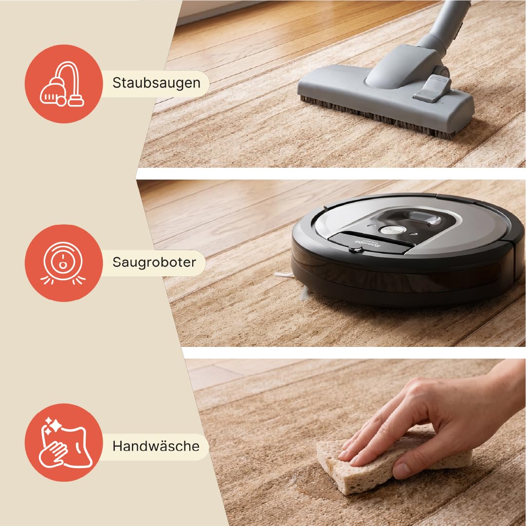 TAPISO Anti Rutsch Teppich Läufer rutschfest Brücke Meterware Modern Braun Meliert Streifen Design Flur Küche Wohnzimmer Diele 100 x 1500 cm – Ansicht 3