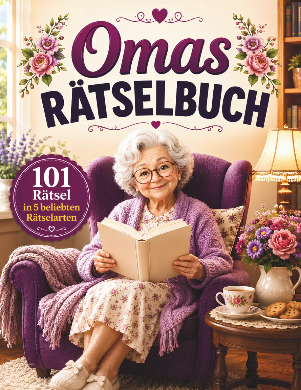 Omas Rätselbuch: 101 Rätsel in 5 beliebten Rätselarten, Großdruck