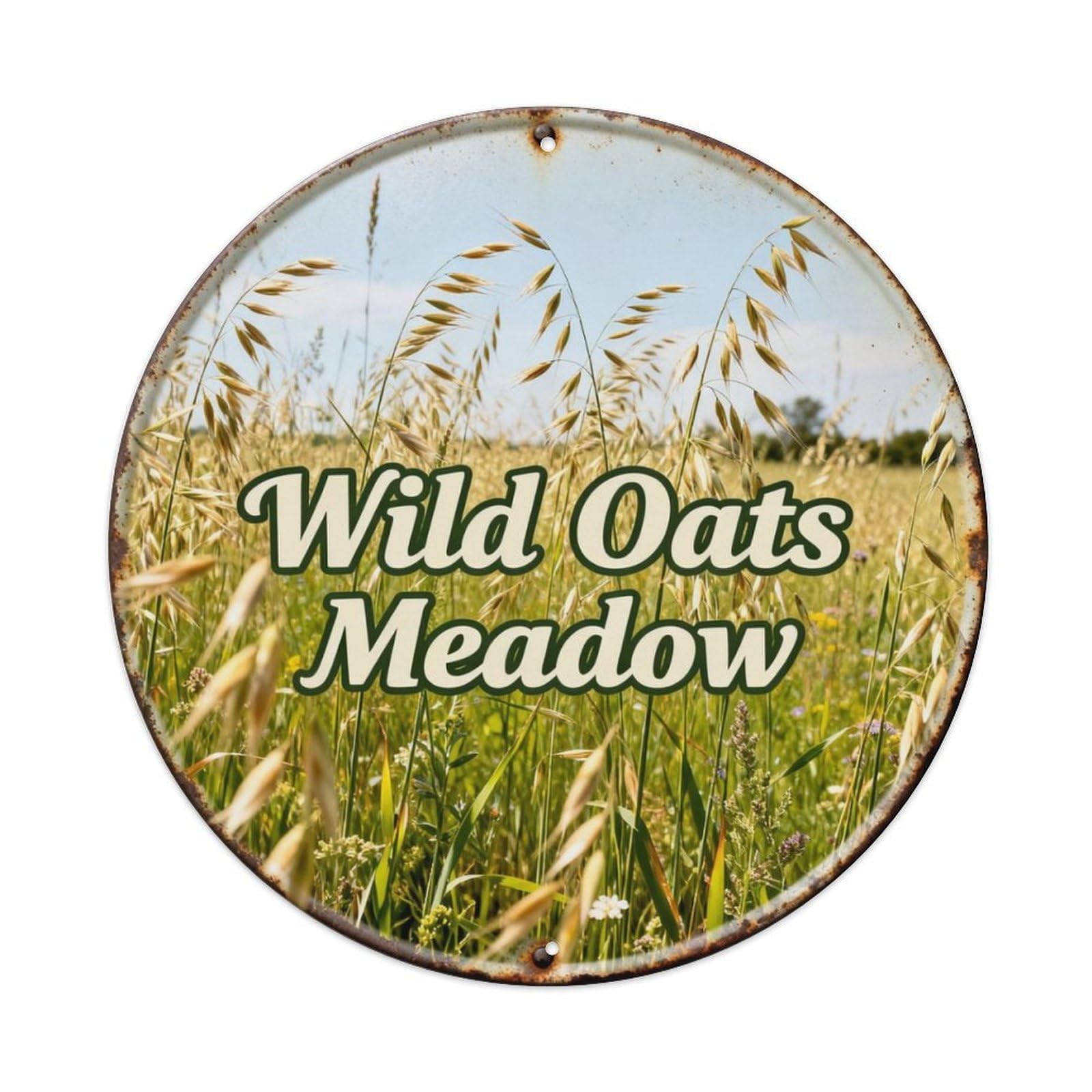 Wild Oats Meadow Metal Tin Sign Plaque