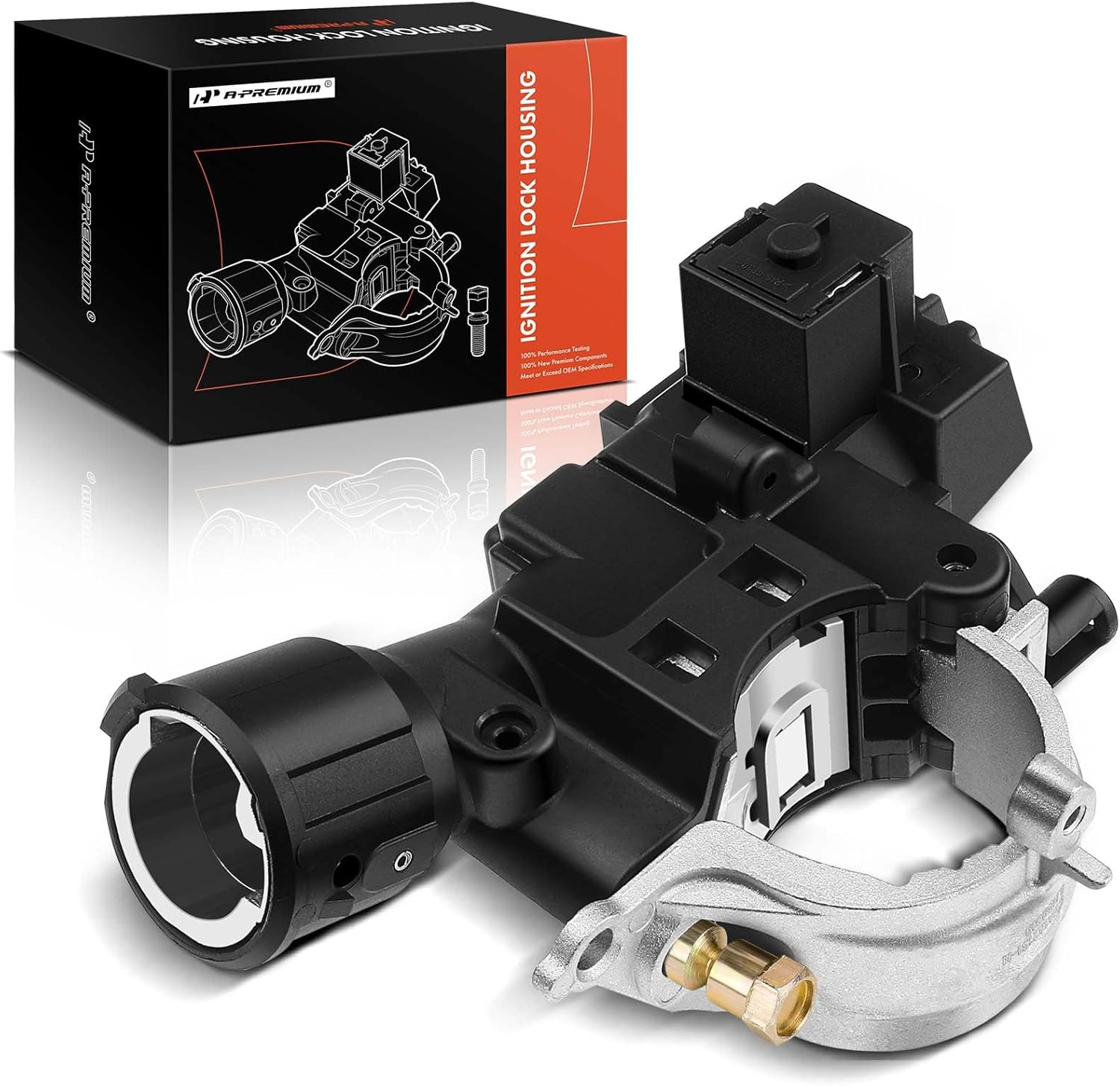 A-Premium Ignition Lock Housing with Anti-theft Bolt Compatible with Ford Focus 2009-2011 Escape Mercury Mariner 2008-2010 Mazda Tribute 2008-2011