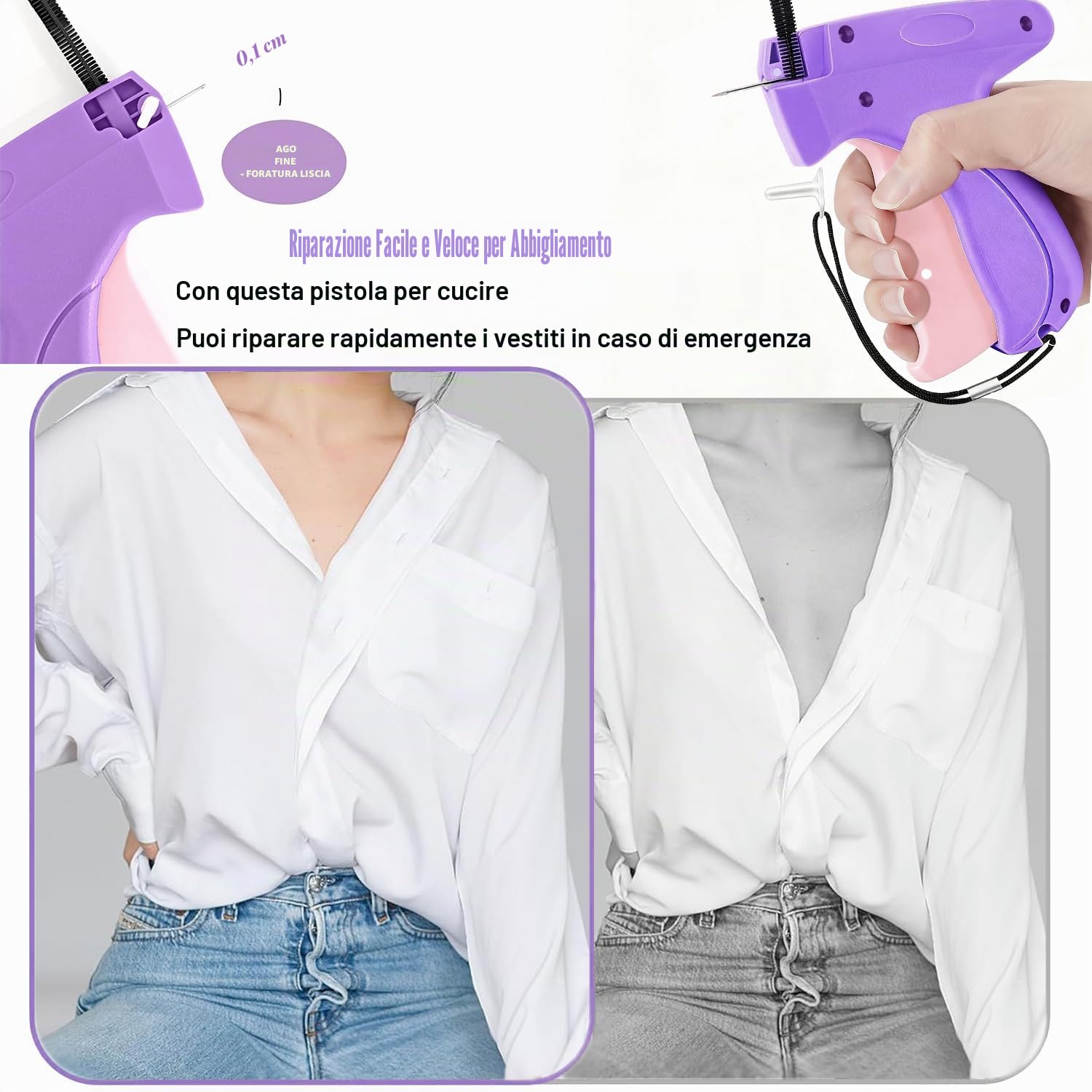 Stitchy Pistola da Cucito Stitchy Quick Fixer Macchina da Cucire a Pistola Portatile per Tessuti