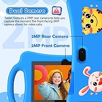 Vista 5 de Tableta para niños de 7 pulgadas Android 12.0 para niños pequeños, 4 GB de RAM 32 GB ROM Bluetooth IPS Pantalla Control Parental Dual Cámara a Azul