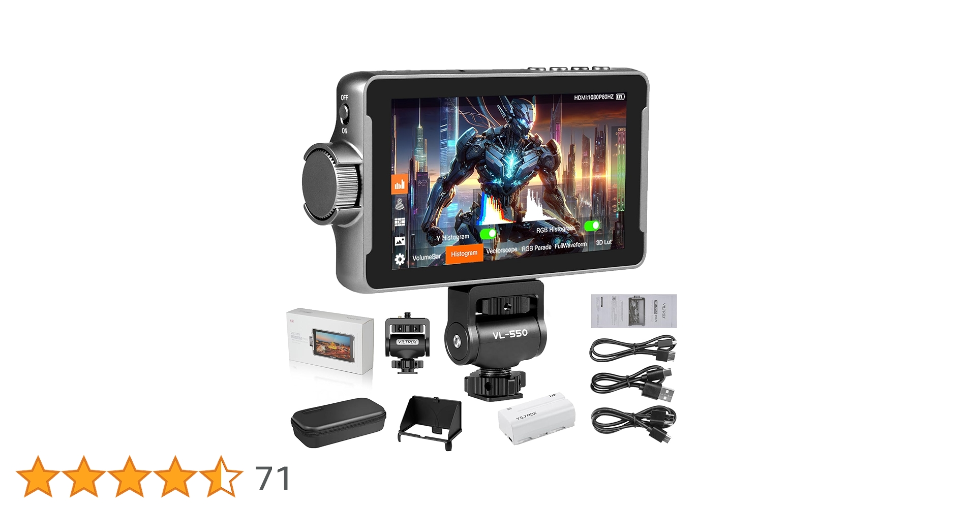 Amazon | VILTROX DC-550PRO 5.5インチ カメラビデオ モニター