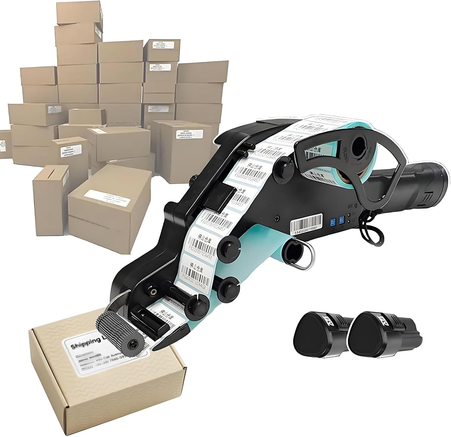 Handheld Label Applicator - Manual Sticker Dispenser for Round, Square & Flat Labeling, Compatible with 15-40mm/15-80mm Width Labels 40MM