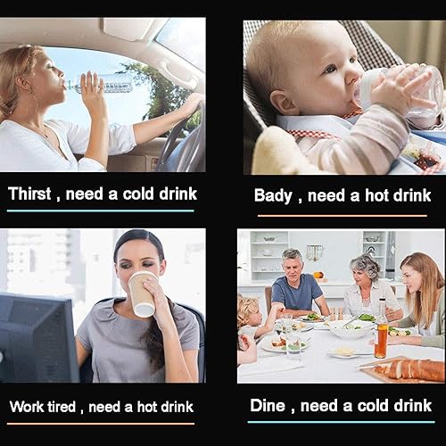 Miniatura 5 de Calentador inteligente 2 en 1 para auto, enfriador de taza de refrigeración y calefacción para auto con pantalla LED de temperatura, control táctil,