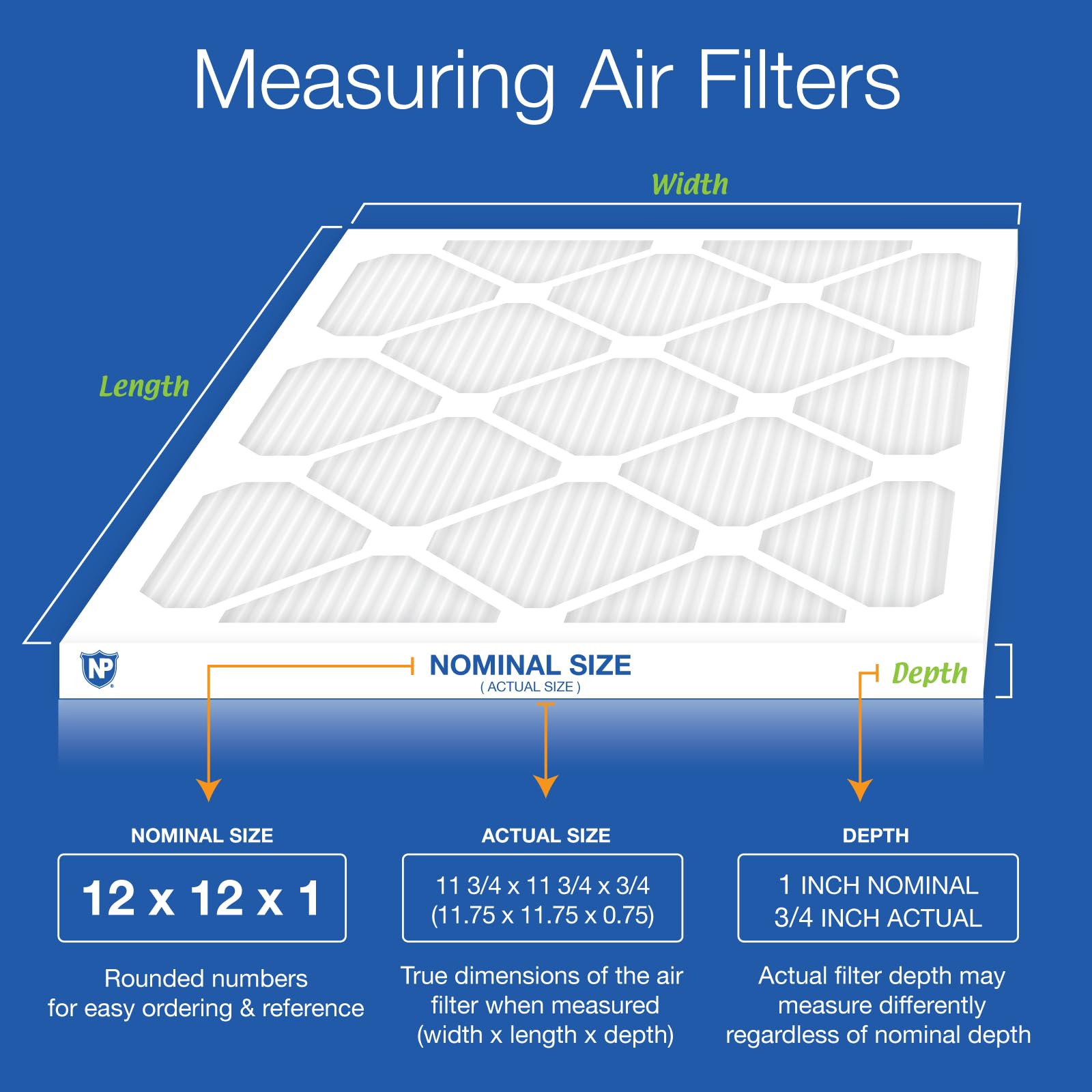 Nordic Pure Lot de 4 filtres à air Tru Mini plissés MERV 13 AC pour four 12 x 12 x 1 (11 3/4 x 11 3/4 x 3/4) – 2,5 fois plus de médias pour une filtration plus durable et à haute efficacité