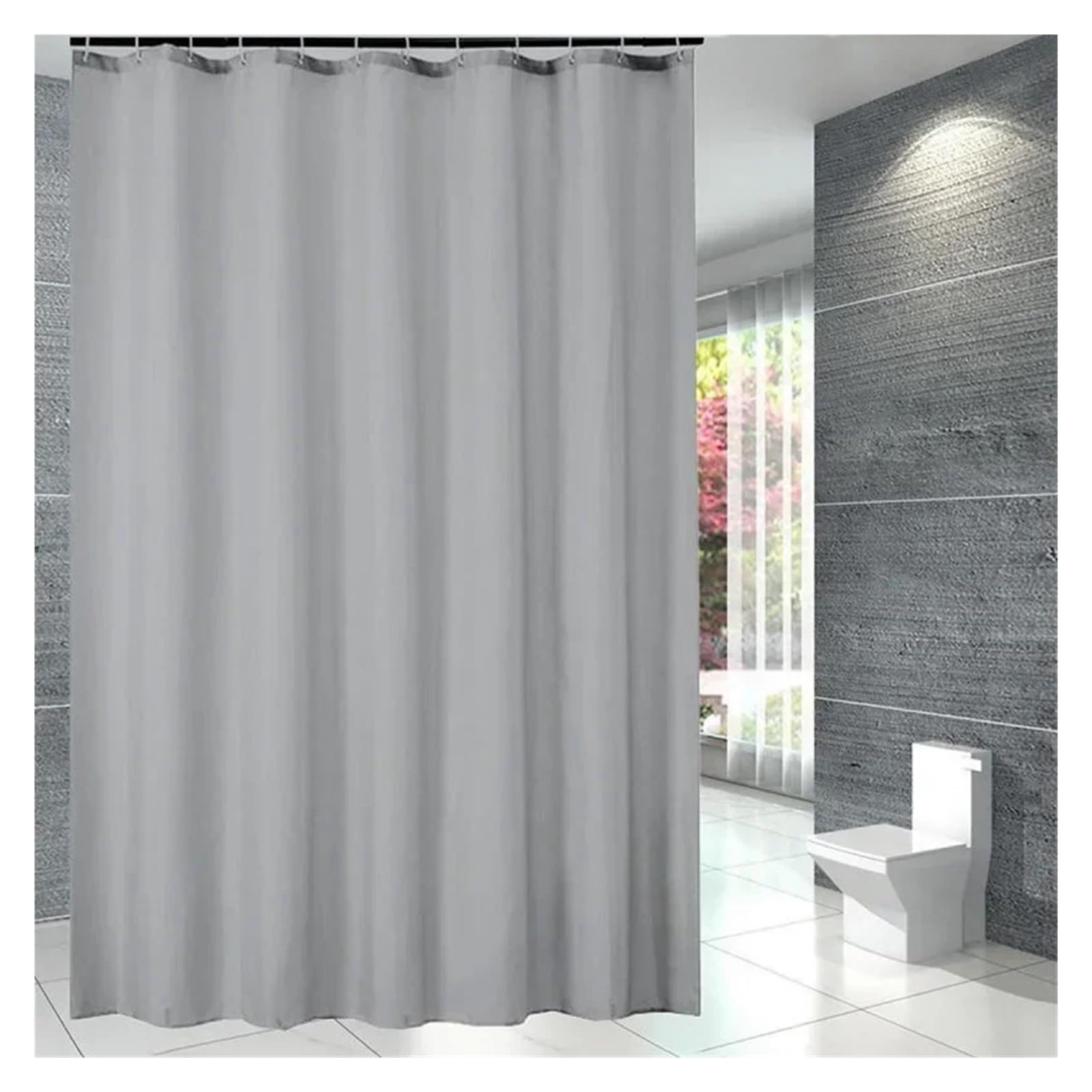 PIGENEQW Shower Liner Cloth Waterproof Waterproof Shower Curtain Plastic Liner 180x180CM with Magnets Hooks