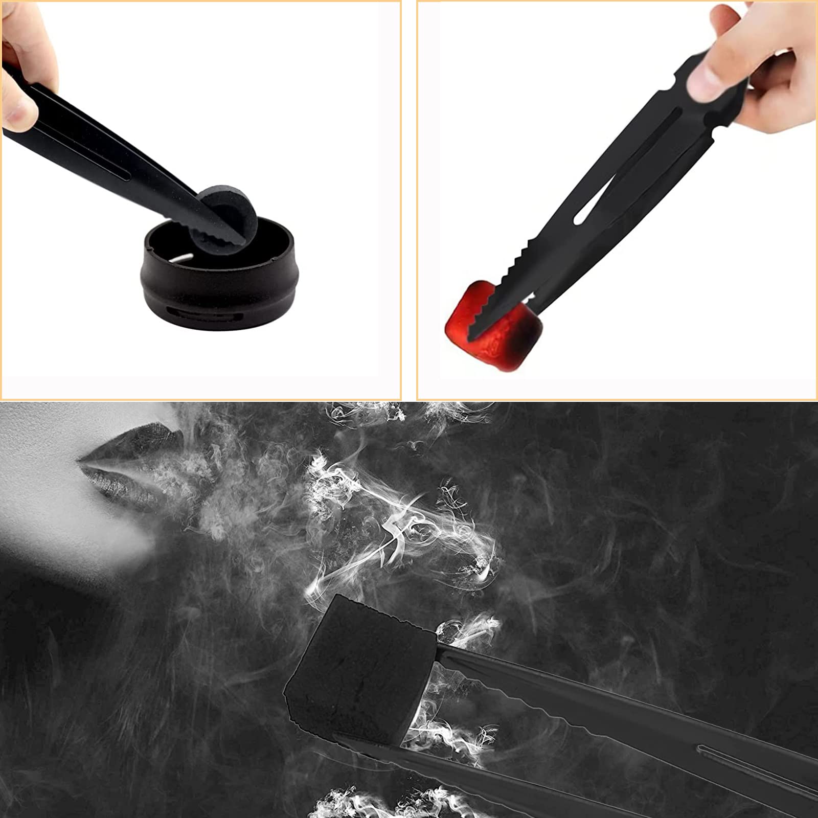 Pince à Charbons 23cm Pour Chicha SKULL - Foto 6