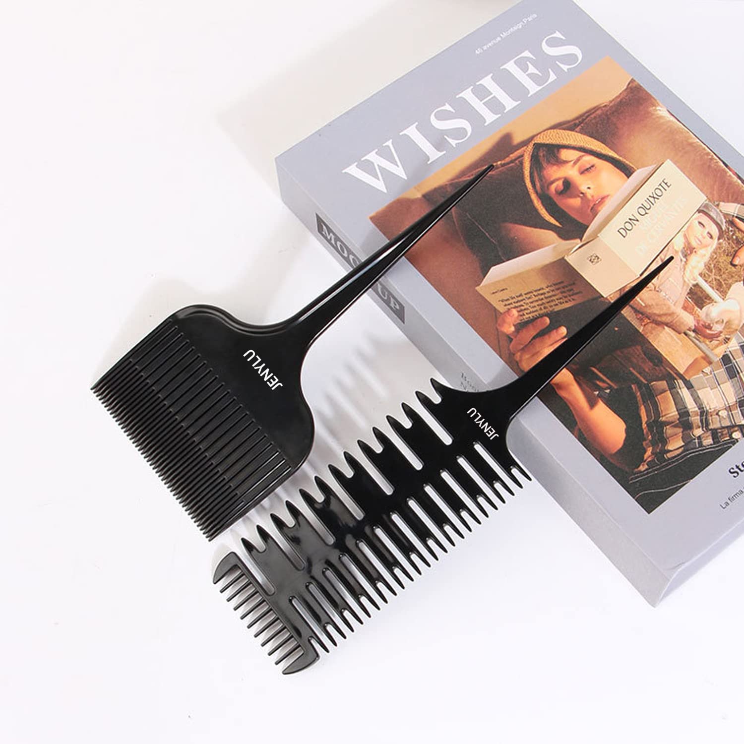 Amazon | コーム 、ハイライトコーム櫛，2ピース異なるサイズ染色