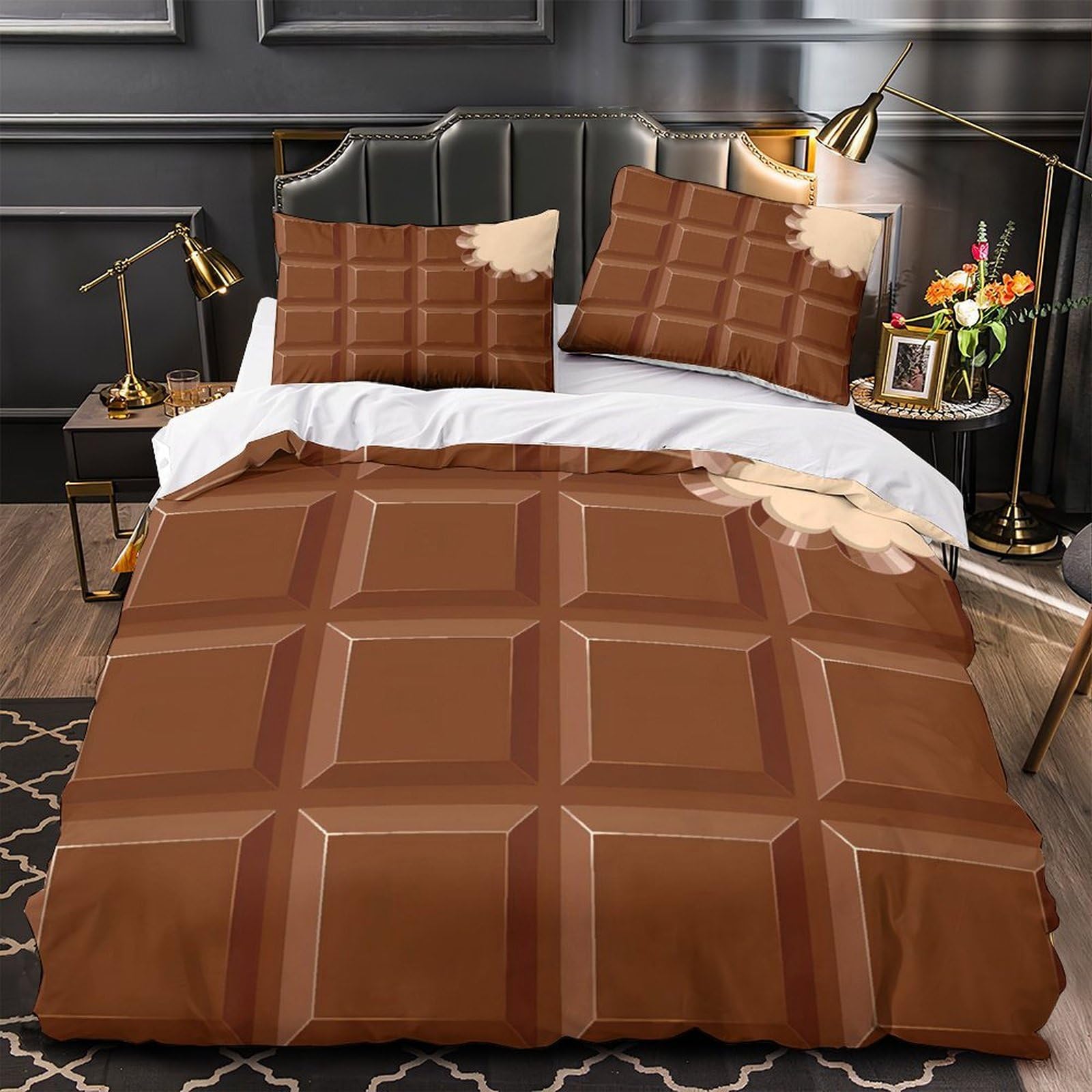 Parure de lit Chihuahua hypoallergénique avec housse de couette 3D respirante
