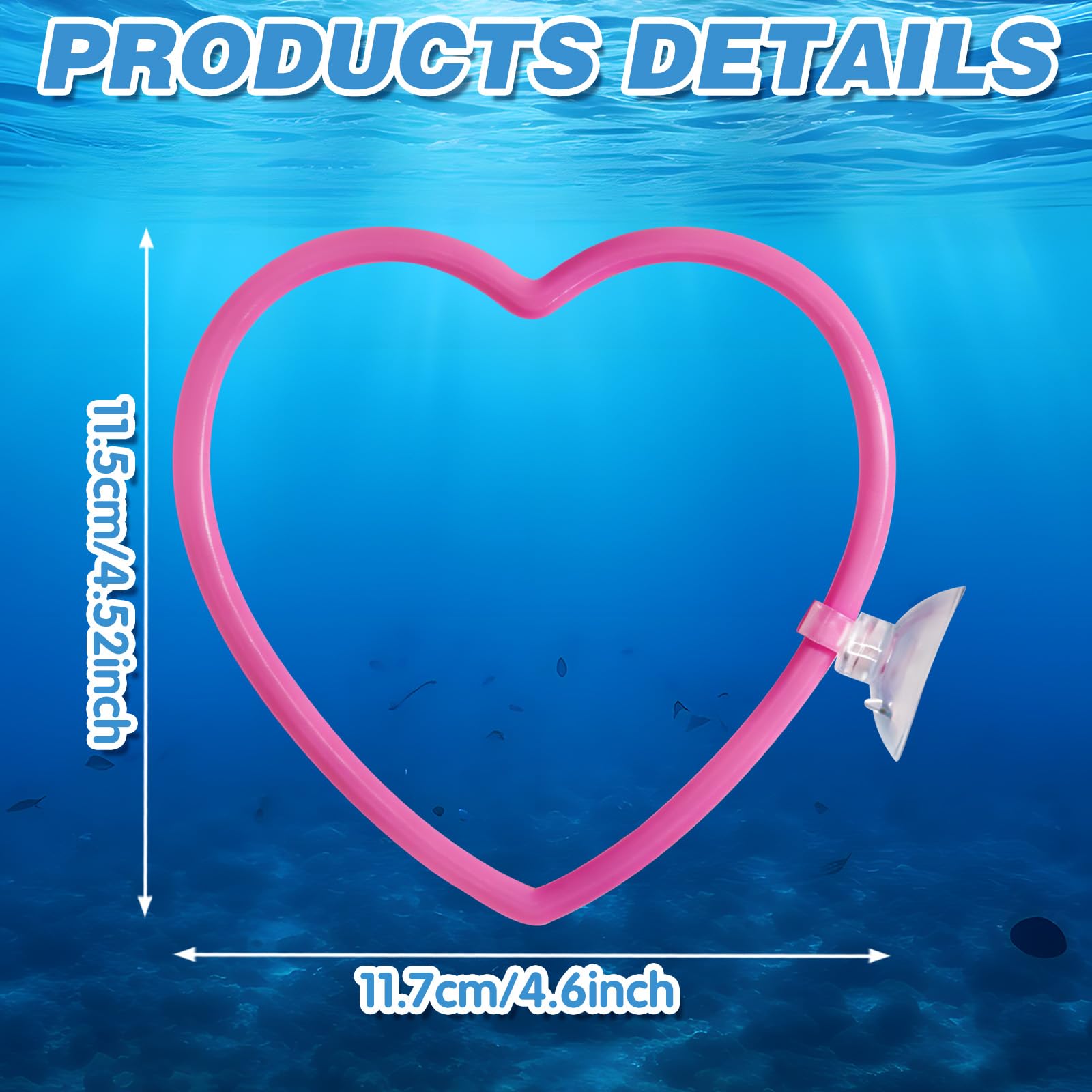 Accessoires de décoration pour Aquarium à Poissons Betta en Forme de cœur, Roses pour Poissons Betta, Accessoires d'aquarium Roses au Design et résistant