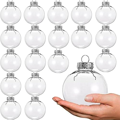 Miniatura 1 de Xugenxes 18 bolas decorativas recargables de plástico transparente, 2.36 pulgadas, accesorios de Navidad para decoración de casa, fiesta, boda,
