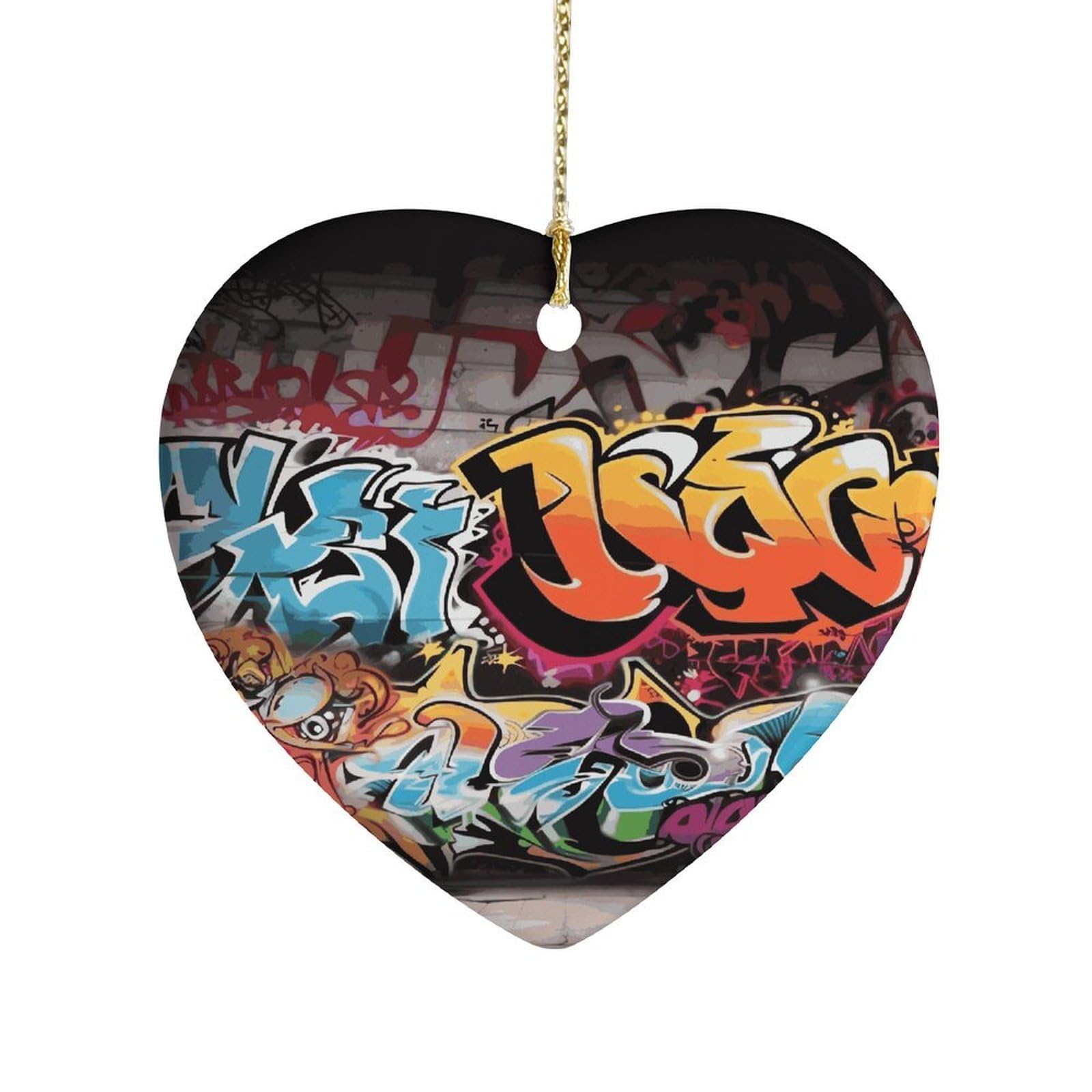 Fekiloot Style Graffiti Hip Hop Ceramic Ornament Home Decor Keepsake