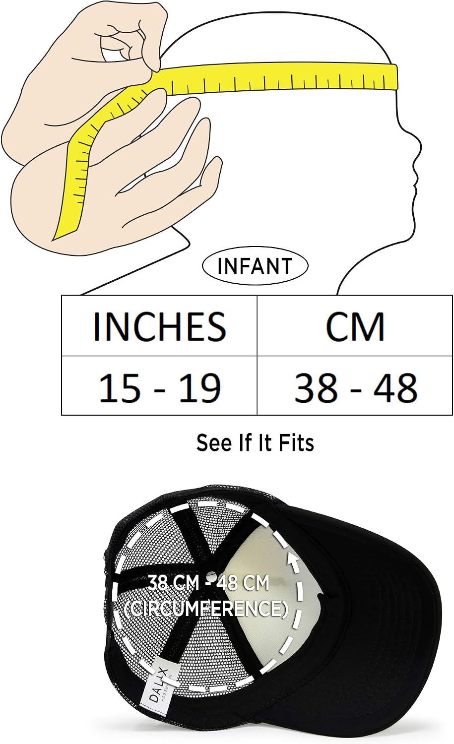 DALIX Infant Trucker Hat Baby Girl Boy Mesh Cap 12 Pack Dozen Bulk