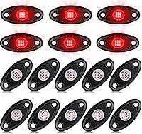 Vista 8 de Macarrie 12 Pods Luces LED Rock para Coche SUV Luces Underglow Impermeables Neón Trail Rig Lámpara Iluminación para Camión Motocicleta Barco ATV UTV