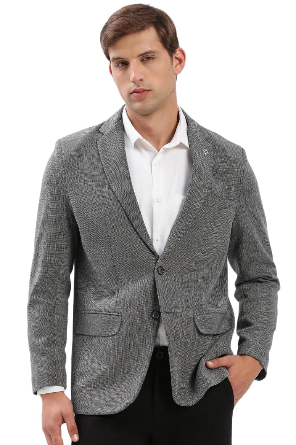 showoffff Men Solid Single Breasted Casual Blazer | Notched Lapel Full Sleeves Cotton Blazer for Mens | Slim Fit Regular Length Blazer for Men's-picture-22