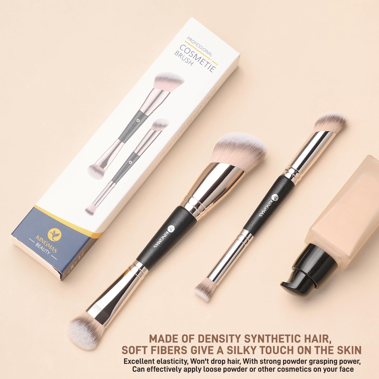 KINGMAS Makeup Brush Set - Concealer & Foundation Duo -7