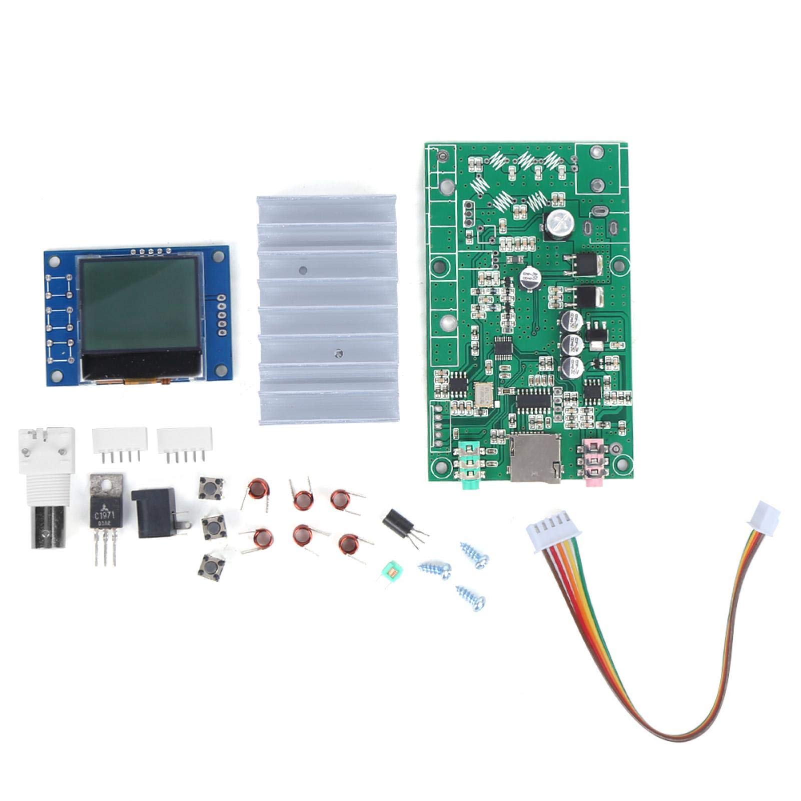 Kit modulo stazione radio trasmettitore 7W stereo Pll FM con Lcd 76M 108Mhz Caricabatteria per auto e lettore musicale con chiamate gratuite Kit supporto per doppia porta USB Adatto per la regolazione
