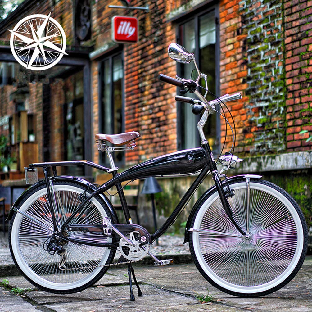 TentHome Vintage Classic Fahrradsattel Sattel Braun Fahrradsitz Fahrrad Ledersattel Schraubenfeder Nieten