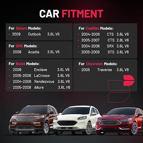 Miniatura 2 de BDFHYK Paquete de bobinas de encendido UF375 y bujías de iridio 6509 compatibles con Buick Allure Enclave LaCrosse Rendezvous Cadillac CTS SRX Chevy