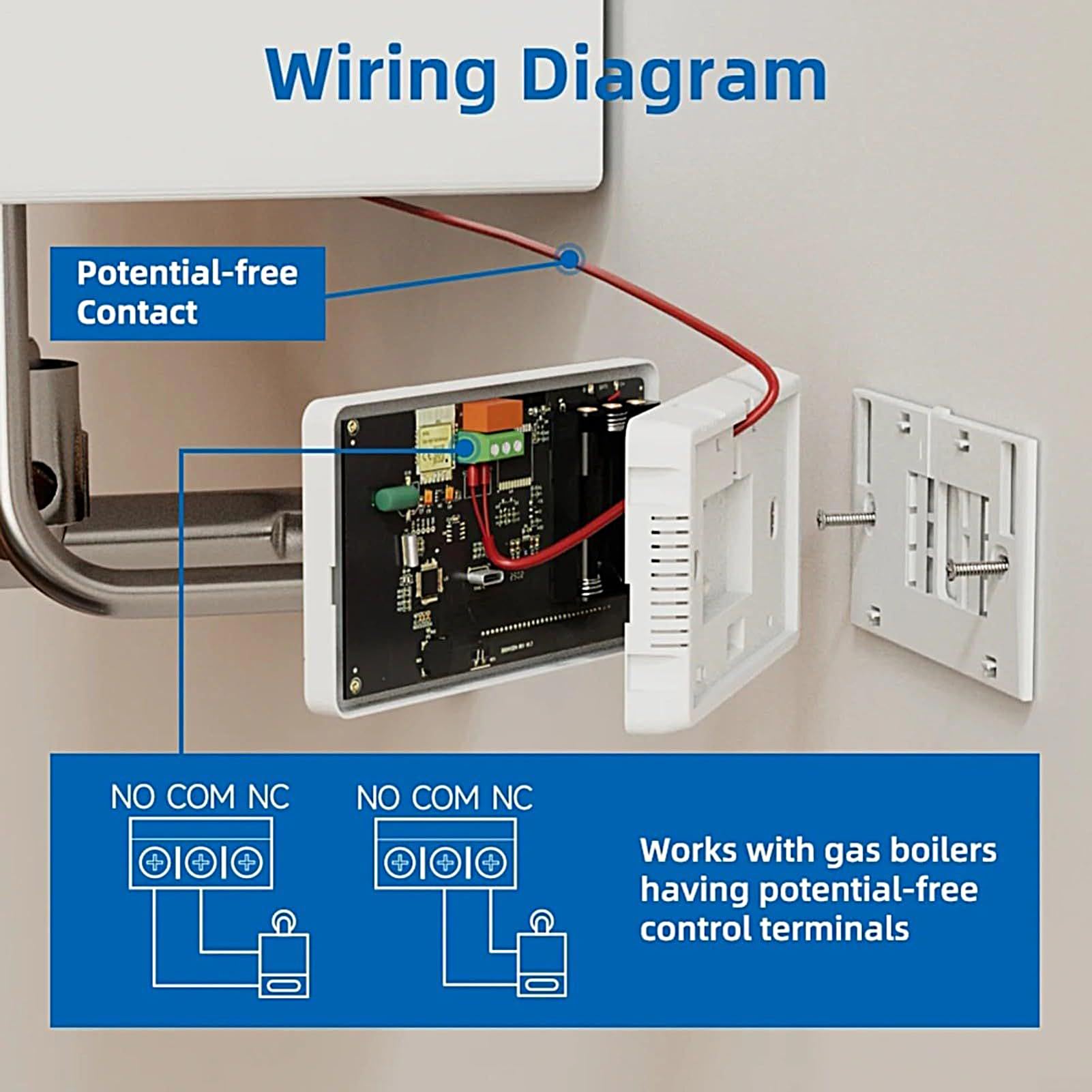 Termostati Intelligenti Per La Casa Termostato Wifi Riscaldamento E | Controller Temperatura con Schermo Touch e Sensore per Casa Camper Casa Hotel Ambient