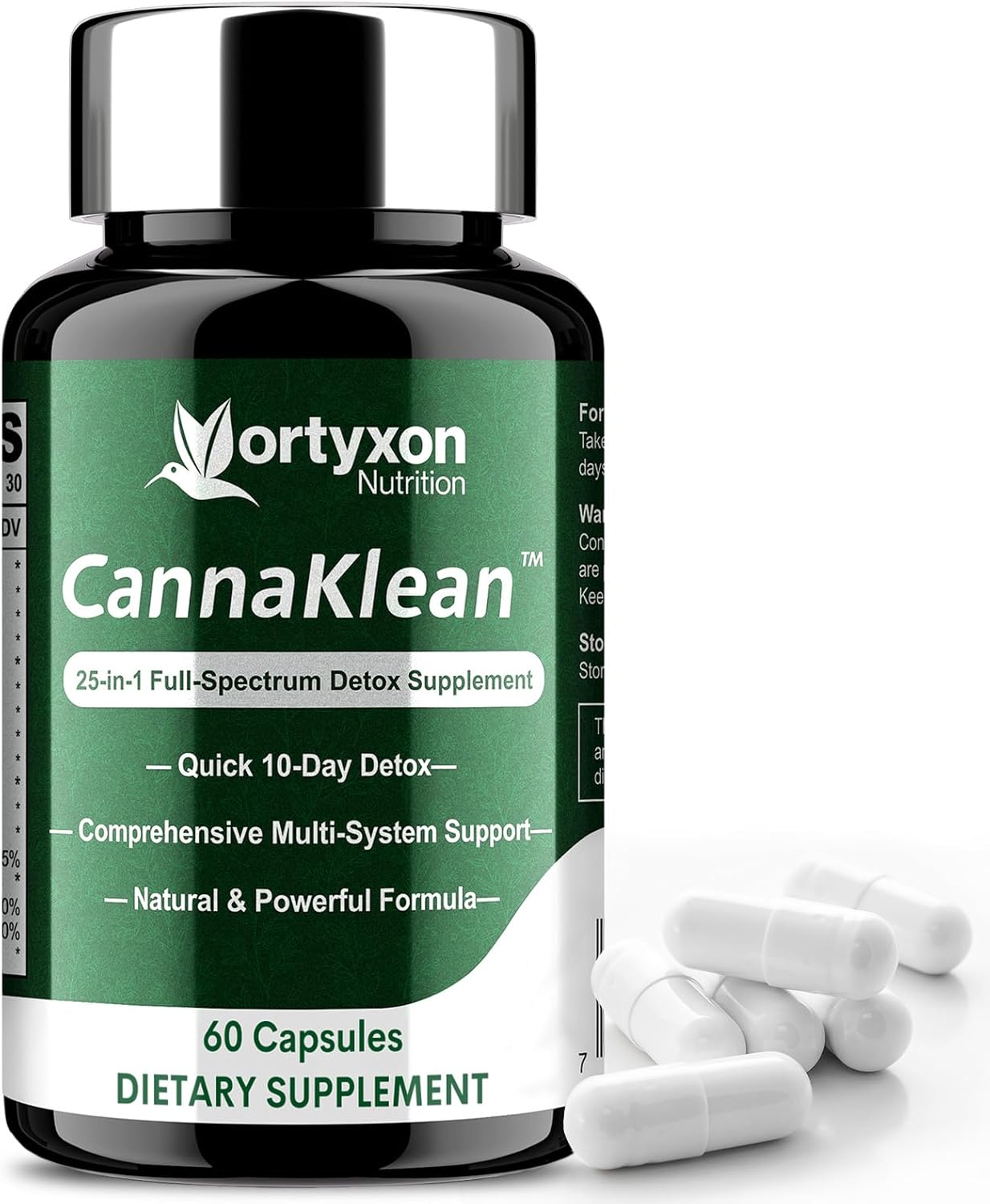 25-in-ONE CannaKlean & Detox Capsules – Natural Detox Cleanse, Natural Herbal Formula for Body Purification, Kidney & Liver (60 Capsules) -1 Pack