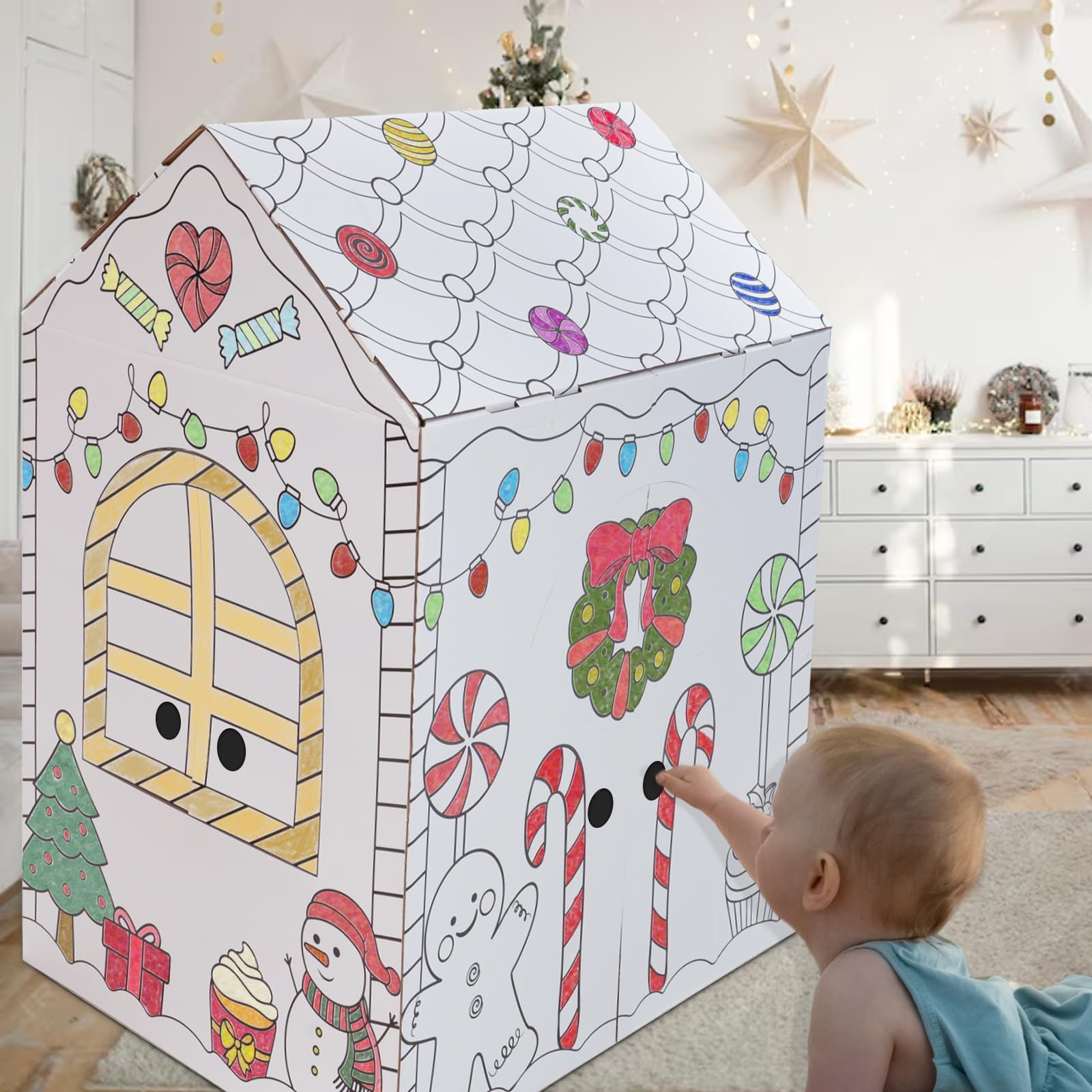 Kockuu Color Your Own Cardboard Gingerbread House