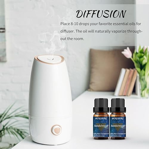 Miniatura 11 de BURIBURI Aceite esencial de rosa y jazmín, 2 piezas, 100% puro, juego de regalo de aceite esencial de rosa para aromaterapia, difusor, masaje