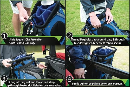 Miniatura 3 de Golf Cart Strap Replacement  Pull Cart Strap Replacement  Eliminates Twisting, Leaning, Cinching, and Falling Off  Theft Deterrent  Golf Bag