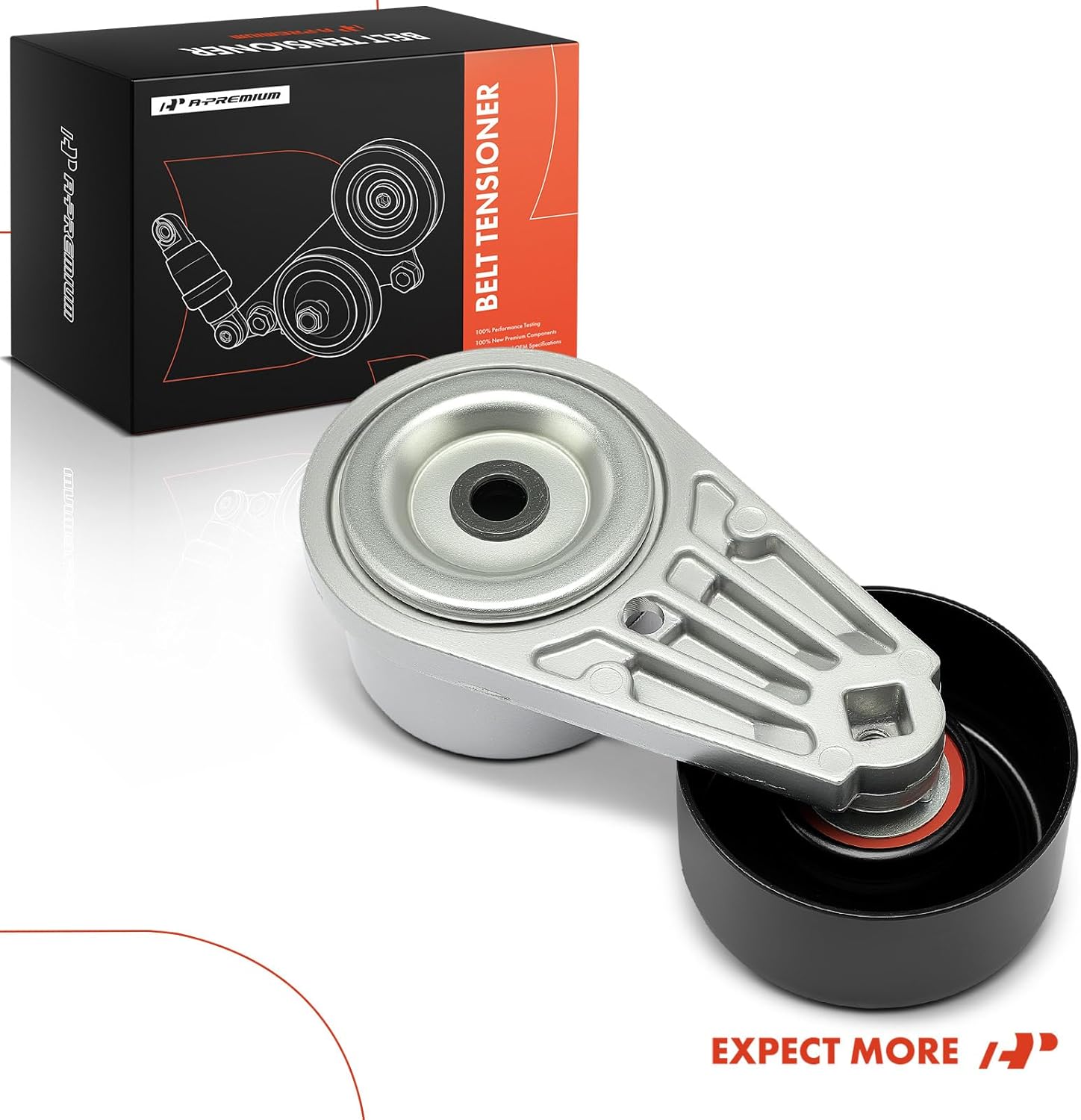 A-Premium Belt Tensioner Assembly with Pulley Compatible with Nissan Frontier 2015-2019, Pathfinder 2005-2012, NV1500/NV2500 2012-2021, NV3500 2012-2020, Xterra 2005-2015 & Suzuki Equator 2009-2012
