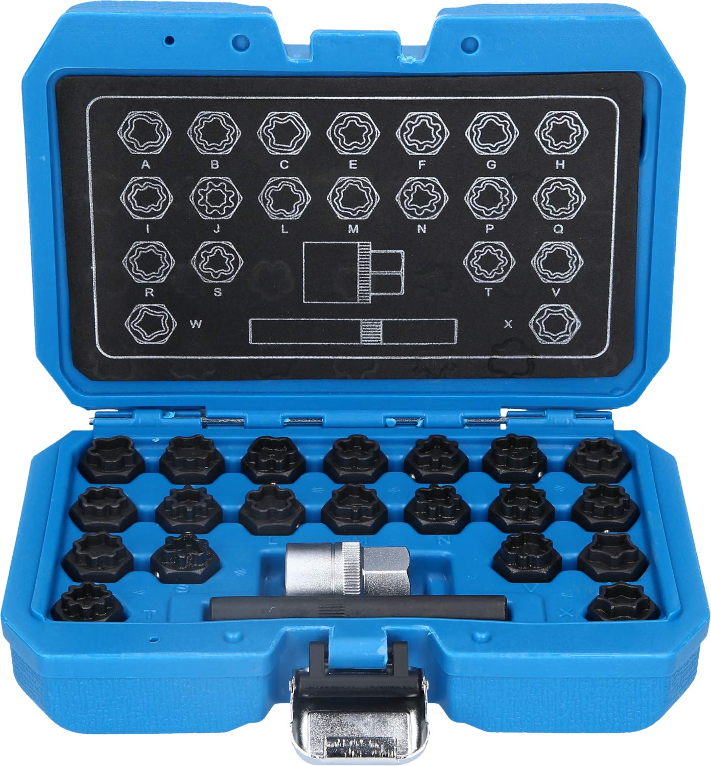 BRILLIANT TOOLS BT691360 Surtido de tornillos antirrobo para llantas para Audi, 22 pzs [Powered by KS TOOLS]