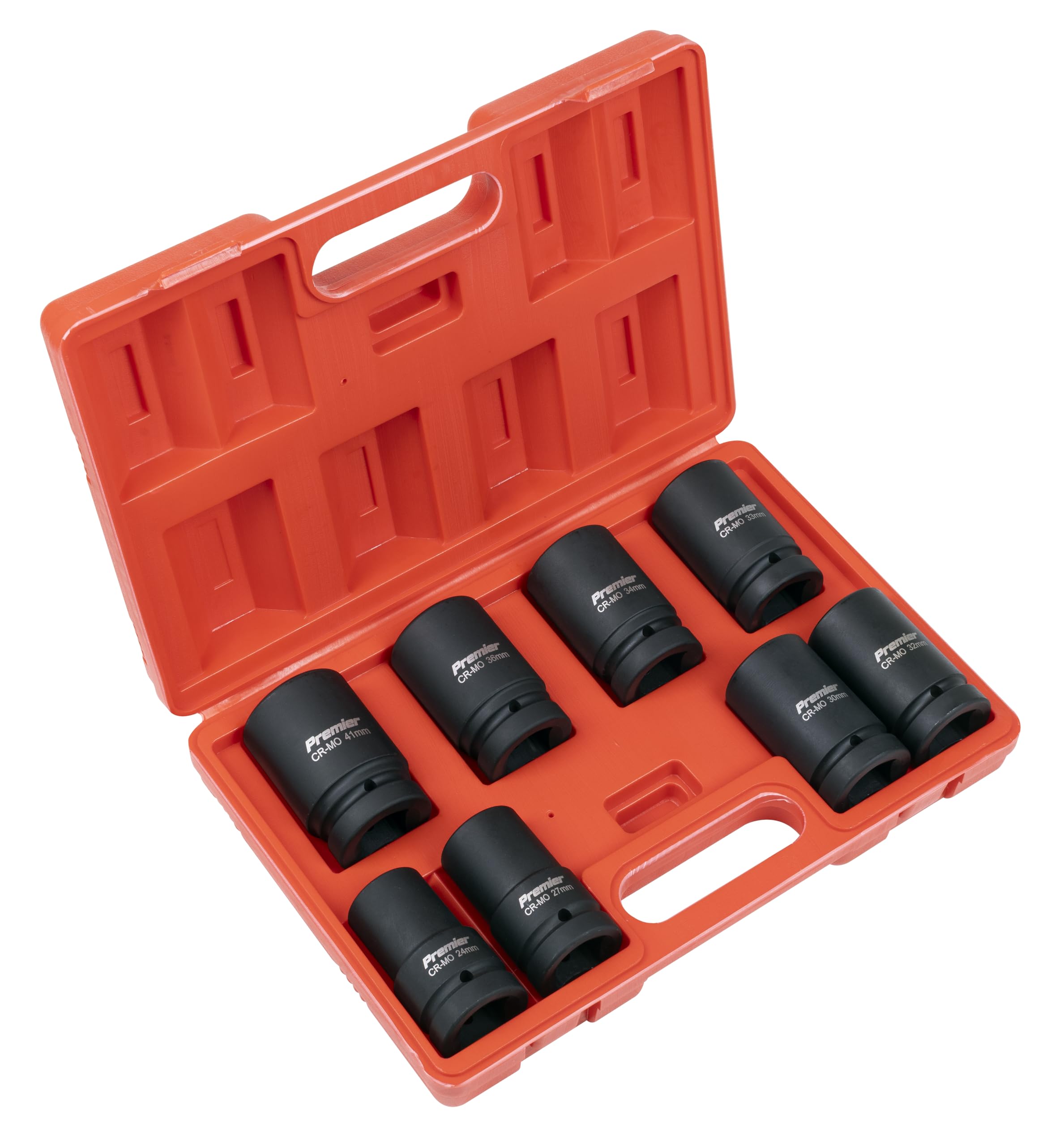 Sealey Ak888M Impact Socket Set 8Pc Deep 1Sq Drive - Metric
