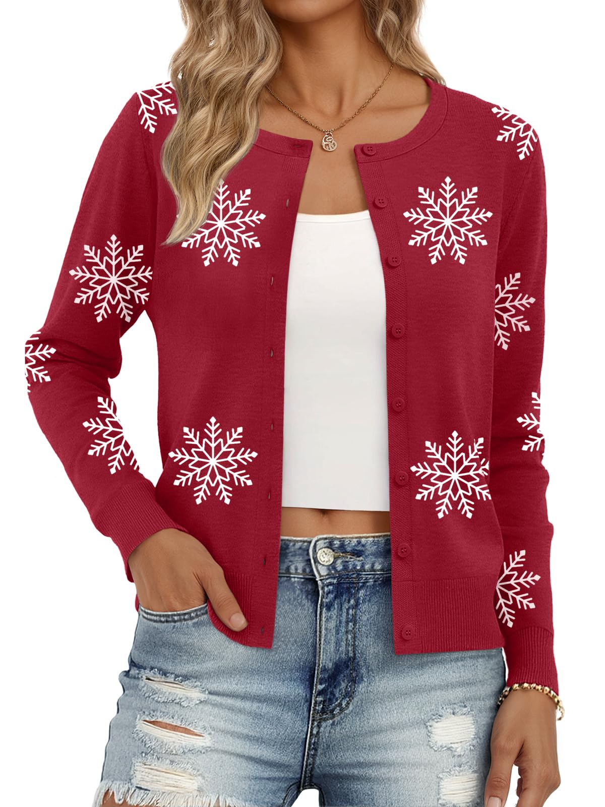 Trendy Queen Women's Lightweight Knit Cardigan | Cute Soft Button-Down Sweater, Versatile Layering Top for Spring, Fall, Winter &amp; Office