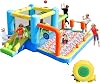 Inflatable Bounce House, Bounce House for Kids, Bounce House for 3-6 Years, Obstacle Course Bounce House, Kids Bouncy Castle, Outdoor Indoor Jump House with Ball Pit