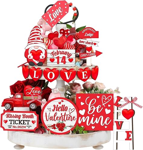Decoración De Bandejas Escalonadas Para El Día De San Valentín
