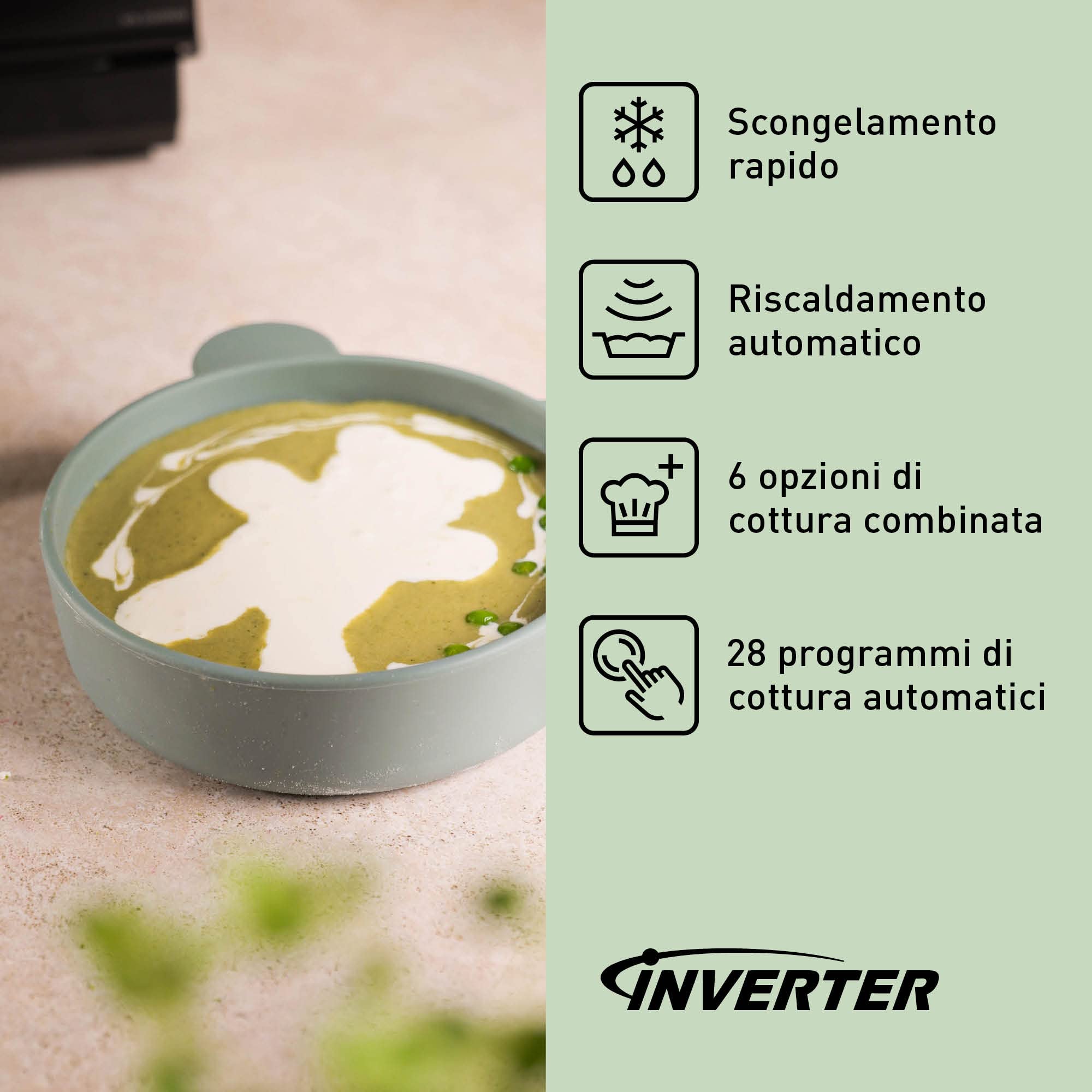 Panasonic NN-DS59NMETG Forno Microonde Combinato e Grill 4 in 1, Flatbed, 27 Litri, 1000W, Cottura a Due Livelli, Sensore Genius, 32 Programmi Automatici, Vassoio Grill, Pulizia Facile, Nero