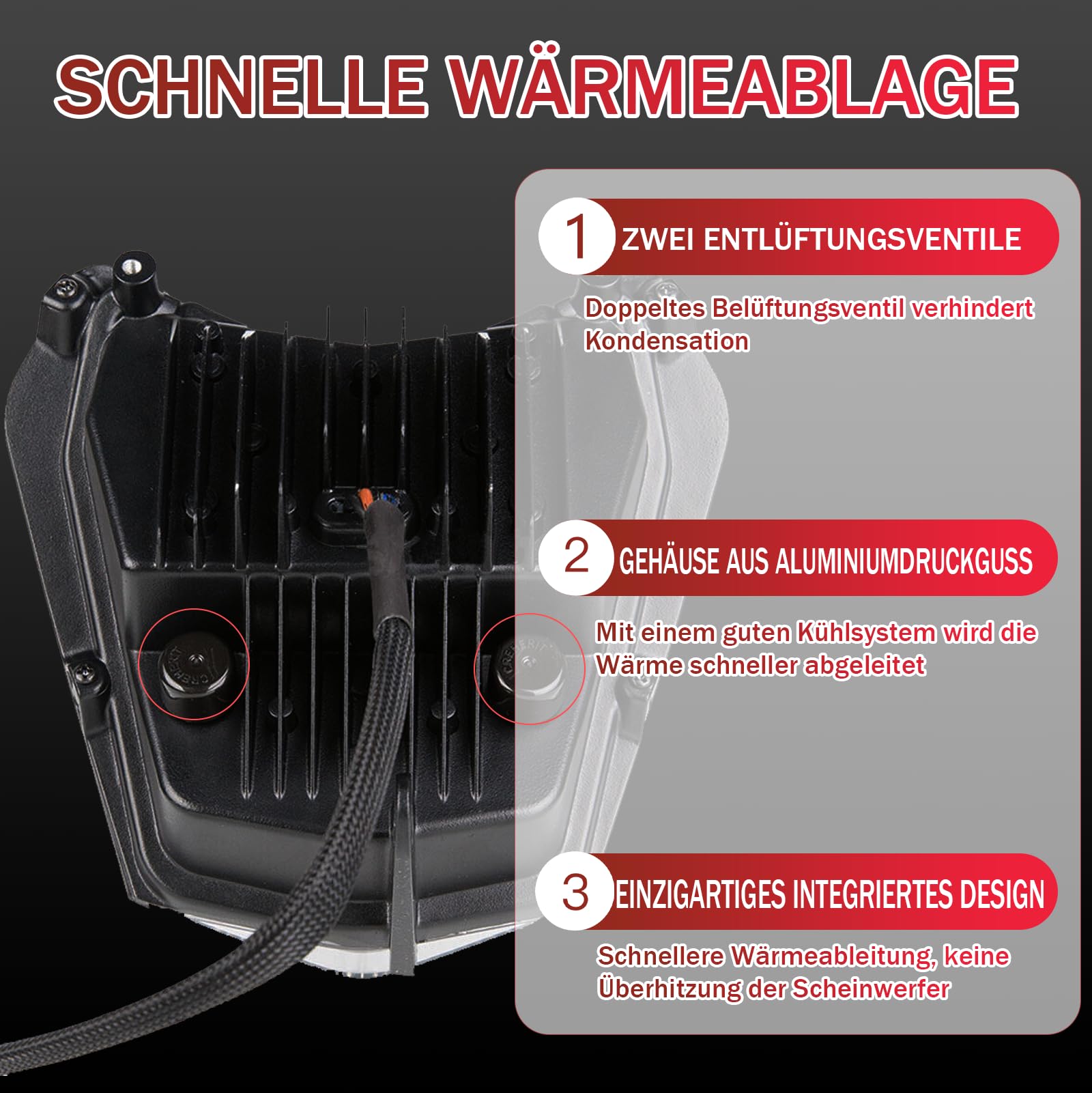 Led Motorrad Scheinwerfer e-geprüft für KTM EXC XCW 250 350 450 500 2014-2023 SMC-R 690 Enduro 2019-2023