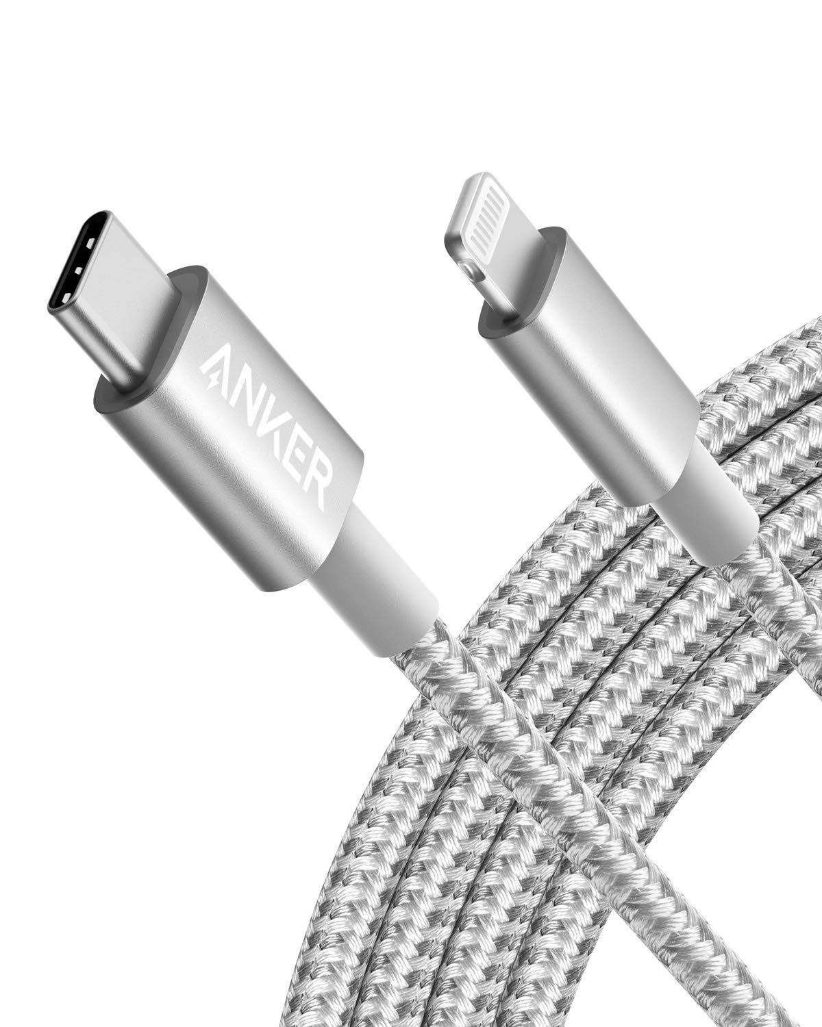 Anker コネクタケース シルバー Amazon.co.jp: Anker 高耐久ナイロン USB-C & ライトニングケーブル