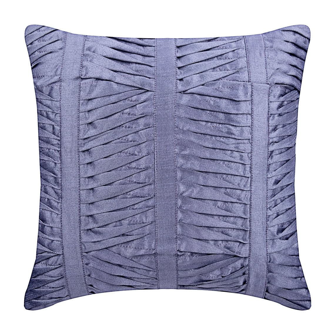 The HomeCentric Purple Throw Cushions Cover, Textured Pintucks Cushion Cover, Throw Cushion Covers 40x40 cm (16x16 inch), Square Silk Throw Cushions Cover, Contemporary - Purpley Beauty โ image 1