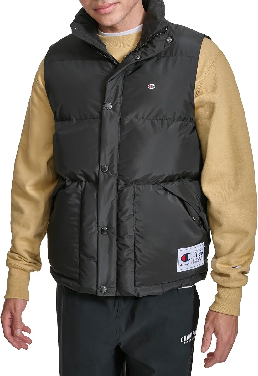 Champion Men's Puffer Vest With Logo