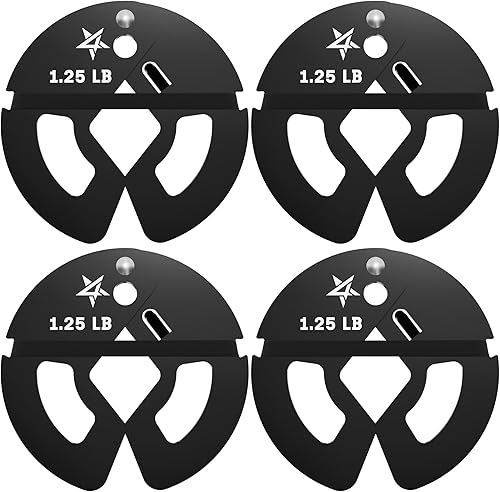 Yes4All Juego de discos de peso fraccionales, disponible en acero y goma, juego de 246 platos en tamaños de 1.25 libras, 2.5 libras o 5 libras,