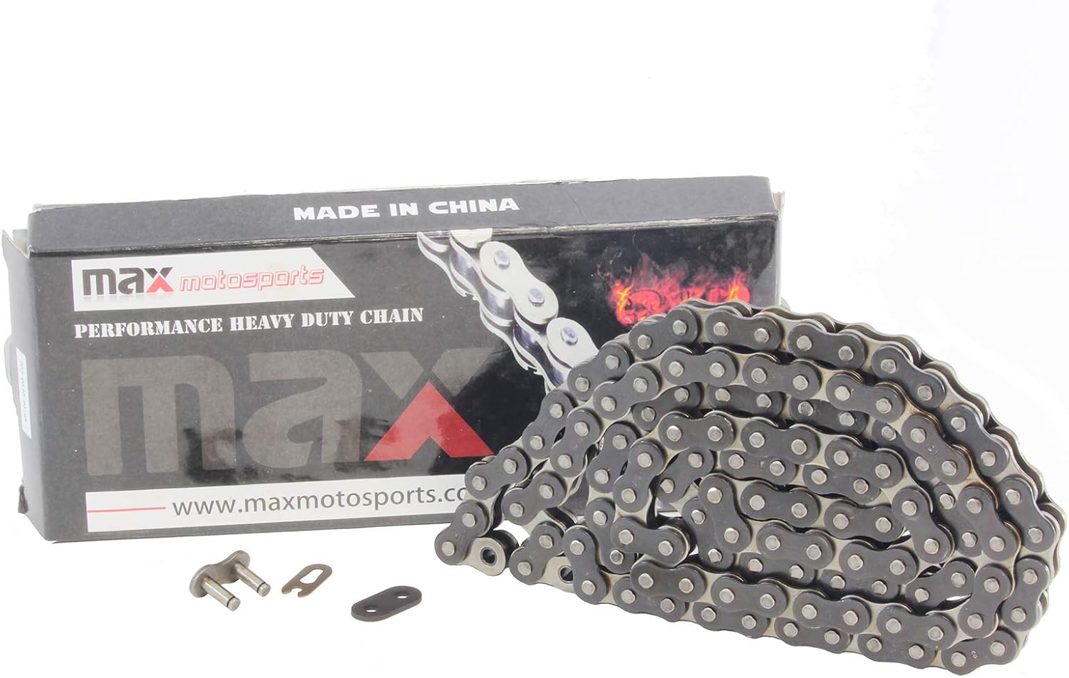 Max Motosports 520 Pitch 104 Links Drive Chain replacement for Yamaha YFZ350 Banshee 350 1987-2006 (Black)