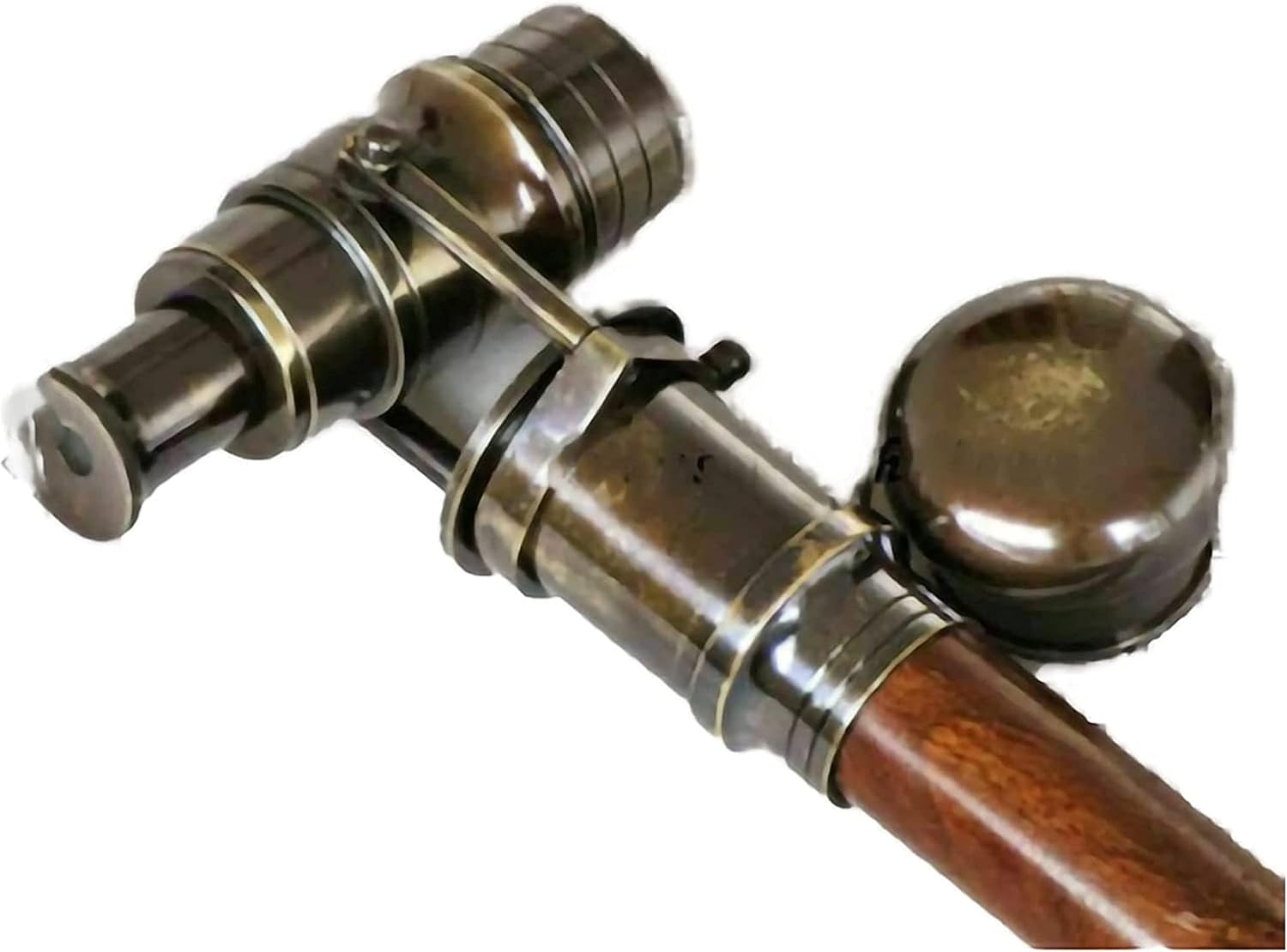 Telescope Head Antique Handle Walking Stick Vintage Antique Foldable Wooden Walking Stick Cane Brass Nautical Walking Stick Gift for Senior by Maa Vaishno Nautical Store. : Clothing, Shoes & Jewelry