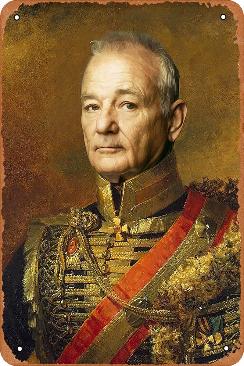 Pancarte Métal Vintage Bill Murray "Je Te Veux" – Reproduction 8x12, Aspect Rouillé