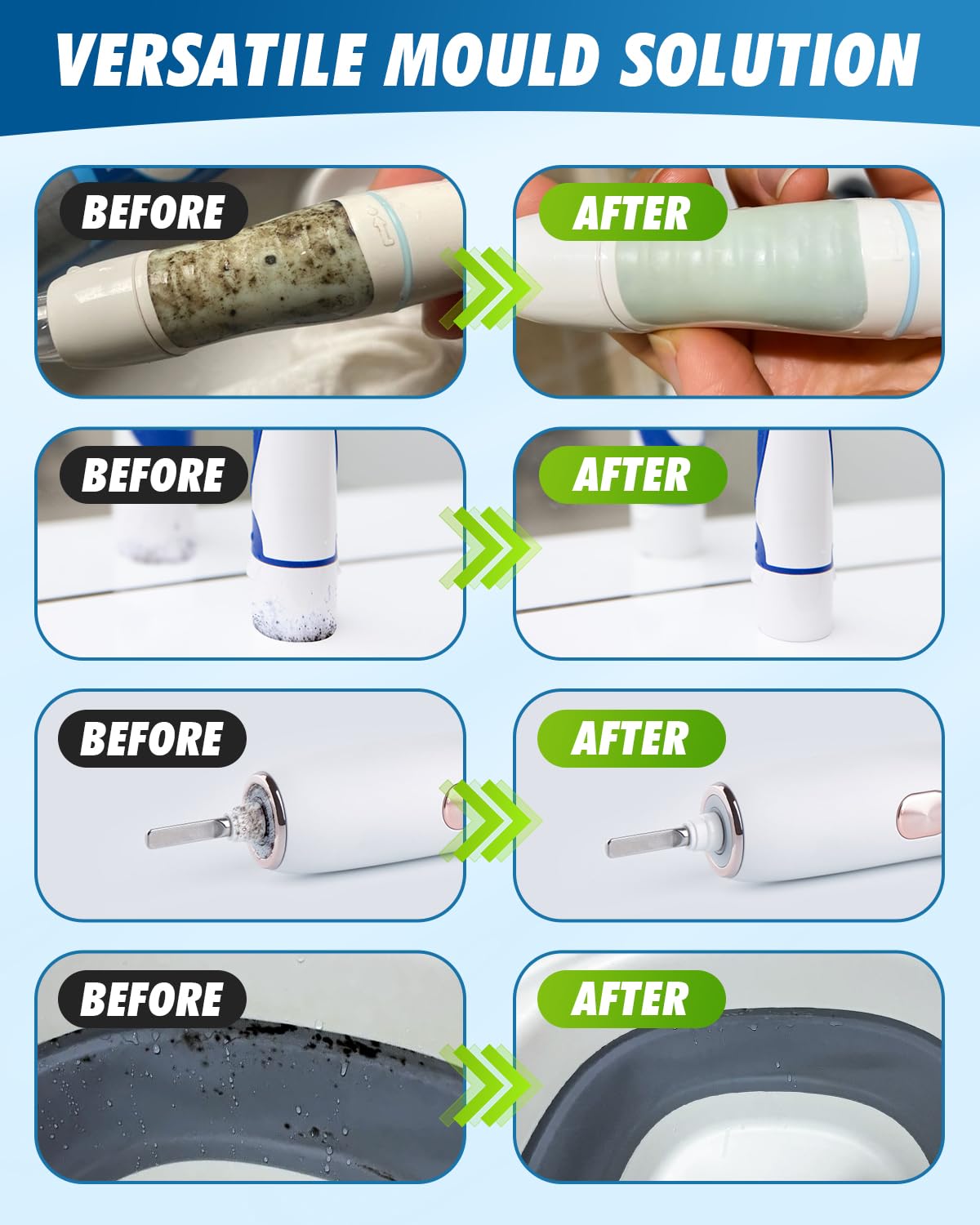 Mould Remover Gel, Large Capacity 150ML Black Mould & Mildew Remover, Deep Cleaner for Washing Machine, Bathroom, Kitchen Sink, Tile & Grout — view 3