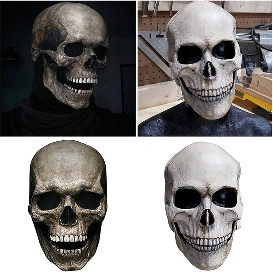 Amazon.co.jp: スカルヘルメット、スカルマスクムービングジョー、大人