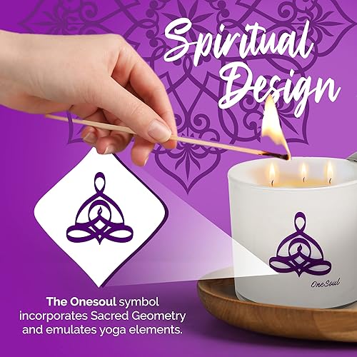 Miniatura 6 de Vela grande de vainilla y lavanda, velas perfumadas para el hogar, vela grande de 3 mechas de aromaterapia vertida a mano para 50 horas de tiempo de