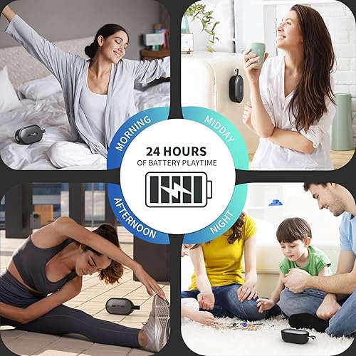 Miniatura 7 de SOWO Altavoz pequeño portátil inalámbrico, altavoz Bluetooth ultra magnético para carrito de golf, resistente al agua IP67, 24 horas de