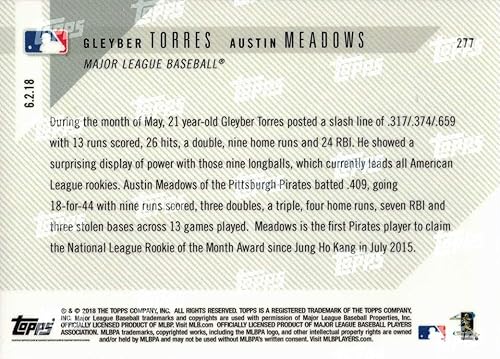 Miniatura 2 de 2018 Topps Now Baseball #277 Gleyber TorresAustin Meadows Rookie Card - Only 1,783 made!