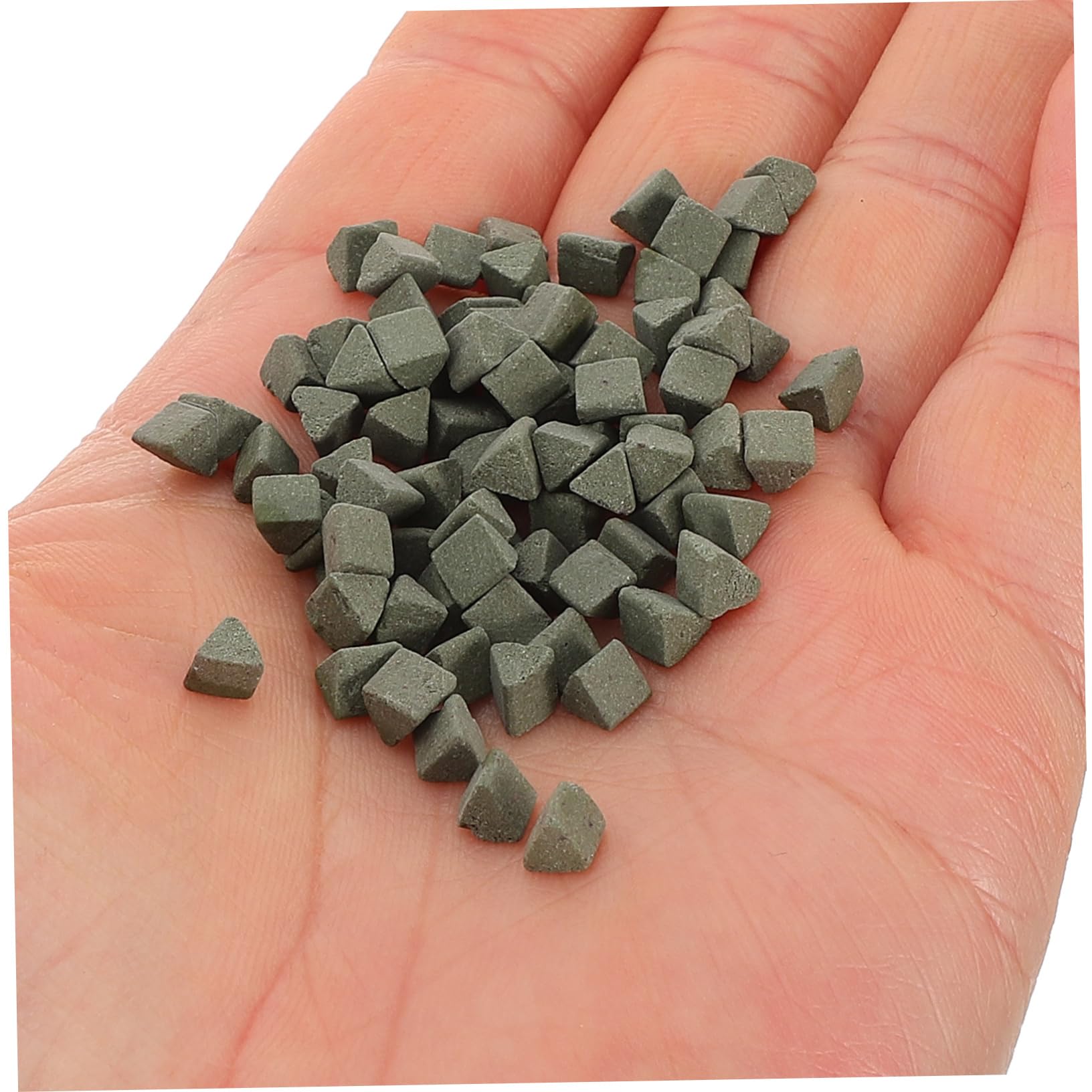 SOLUSTRE 4pezzi Media Ceramica Per Lucidatura Abrasivi Triangolari Per Macchine Di Polishing Confezione Per Pietre e Cristalli